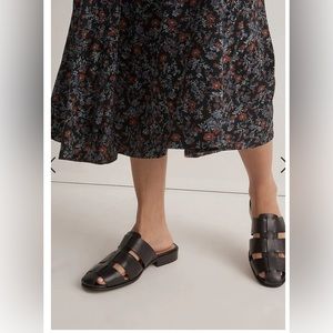 Madewell The Dixson Fisherman Mule Black Size 8 NWB